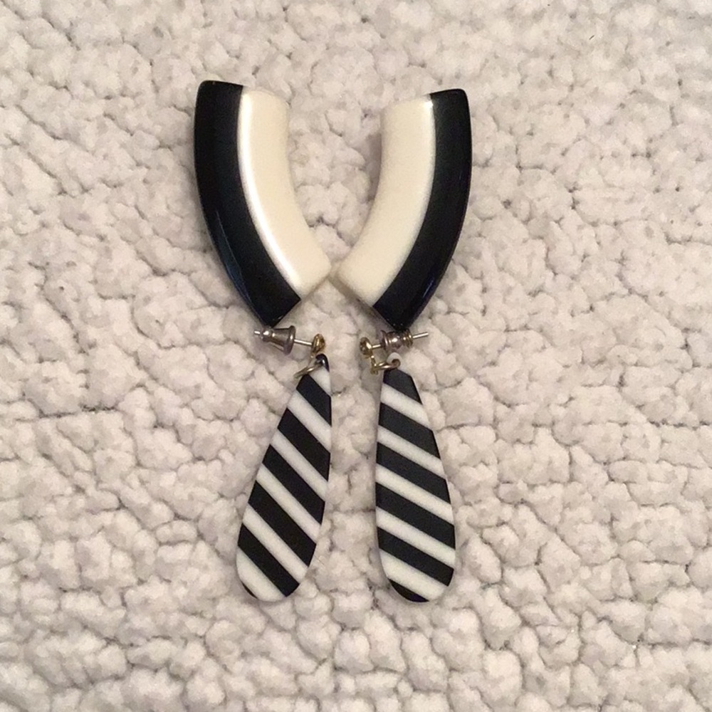 Black and White Earrings